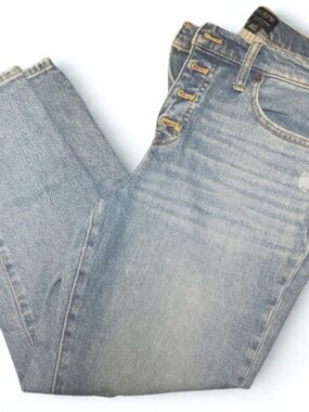 J.Crew Factory 10" high Rise Skinny Jeans Medium Wash Button Fly J131